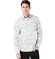 XXXL Autograph Pure Cotton Graphic Floral Shirt