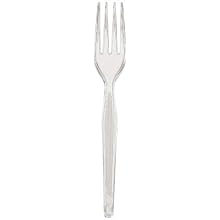 Dixie FH017 Heavy Weight Polystyrene Fork, 7.13" Length, Crystal Clear (Case of 1,000)