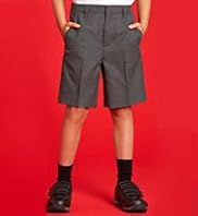 2 Pack Boys Crease Resistant Shorts with Adjustable Waist