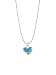 Boma Sterling Silver Turquoise Heart Necklace, 16
