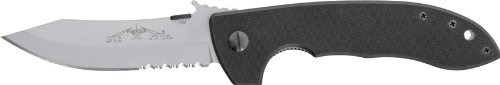 Emerson Knives CQC 8 Wave Linerlock Black G-10 Partially Serrated