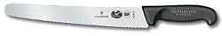 Victorinox 47547 10-1/4-Inch Wavy Bread Knife, Black Fibrox Handle