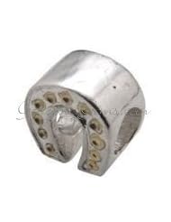 Silver Gold Plated Horseshoe Zable Bead Spacer BZ627