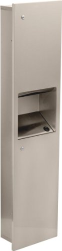 Delta Faucet 45569-SS Large Stainless Steel Recessed Towel Dispenser and Waste Receptacle, Stainless
