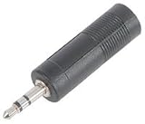 6.35 1/4 stereo socket to 3.5 Stereo jack adaptor audio
