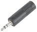 6.35 1/4" stereo socket to 3.5 Stereo jack adaptor audio