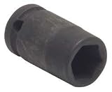 Westward 4LYK2 Impact Socket, 3/8 Dr, 6 Pt, Std, 15/16 In