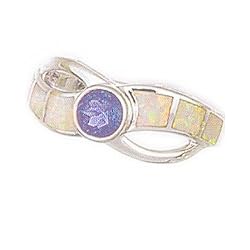 Morningflower Tanzanite & Opal Inlay Ring