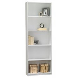 5 Shelf Bookcase - White (White) (71.5H x 24.69W x 9.31D) by Ameriwood Ind