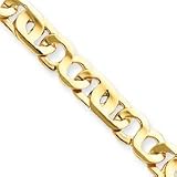 14k 10.25mm Polished Fancy Link Bracelet - 8.5 Inch