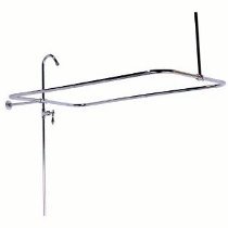 Elizabethan Classics ECSE3CP End Mount Shower Riser with Enclosure, 45-Inch by 25-Inch, Chrome