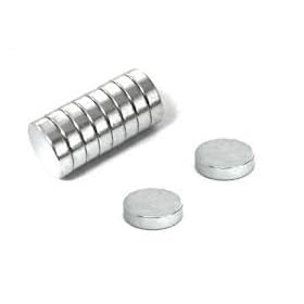 10 Neodymium Magnets 1/2 x 1/8 inch Disc N48