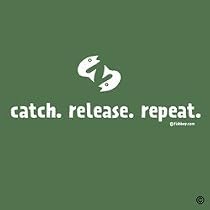 Long Sleeve Fishing T-shirt "Catch. Release. Repeat." by Fishboy