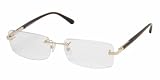Prada PR69LV 5AK1O1 Eyeglasses Shiny Gold Frame Size