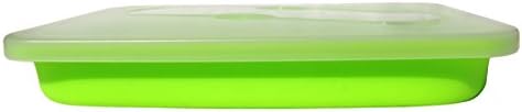 Lunch Essentials Green Collapsible Silicone Lunch Box with Spork