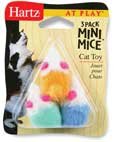 HARTZ MOUNTAIN #32700-95987 3PK Mini Mice Cat Toy