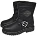 Harley-Davidson Boy's Pleather Biker Boot, Side Buckle, Black 4275064/4285064