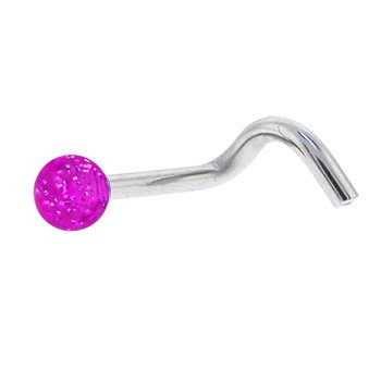 Purple GLITTER Nose Ring