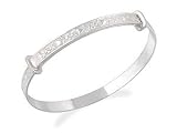 Silver Embossed Expanding Baby Bangle