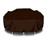 Outdoor Living : Two Dogs Designs 96-Inch Square Table and Chairs Cover, Chocolate Brown