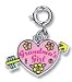 CHARM IT!  Grandma's Girl Heart Charm with Pink Crystals & Arrow