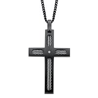 Mens Black Stainless Steel Cross Pendant 21 nbW%2Bbf5L Mens Black Stainless Steel Cross Pendant