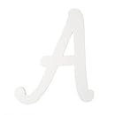 Darice 9188-A White Wood Letters, A, 9-Inch