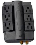 Coleman Cable 046858806 6-Outlet Surge Protector Home Theater/HDTV