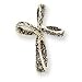 Sterling Silver 18 inch Box Chain w/ Marcasite CrossSlide