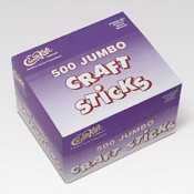 JUMBO CRAFT STICKS 500 PCS BRIGHT