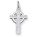 14k White Gold Celtic Cross Charm