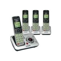 DECT 6.0 Expandable Four Handset Cordless Answering System with Caller ID SilverBlack
