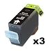 Canon PGI-5Bk 3 Pack Black Compatible Inkjet Cartridge w/ Chip for Pixma MP500 MP530 MP600 MP800 iP4200 iP4300 iP4500 iP5200 iP5200