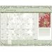 Antique Floral Color Photographic Monthly Desk Pad Calendar, 22 x 17