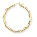 14k Polished 3.5mm Twisted Hoop Earrings