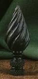 Finial Showcase Baluster Series Bronzed Metal Metal Twisted Cone Finial- B229B/B229B