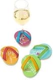 Cheers Flip Flop Attachable Coaster Set - 4 Colors