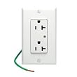 Leviton X-10 Duplex Receptacle, White w Surge Suppressor Model 5380-W
