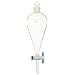 Chemglass CG-1742-05 Glass Squibb Style Separatory Funnel, with 4mm PTFE Stopcock, 500mL Capacity
