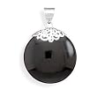 Capped Black Onyx Pendant in Sterling Silver