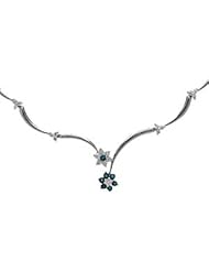 Sapphire and Diamond Necklace in 18kt White Gold