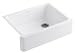 Kohler K-6487-0 Whitehaven Self-Trimming Apron Front Single Basin Kitchen Sink with Tall Apron, White Kohler K-6487-0 Whitehaven Self-Trimming Apron Front Single Basin Kitchen Sink with Tall Apron, White