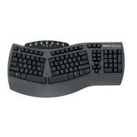 Fellowes 98915 Antimicrobial Split Design Keyboard (Black)