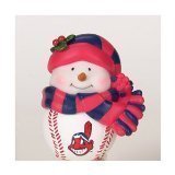 Cleveland Indians 2.75" Musical Light Up Snowman Christmas Ornament - MLB Baseball