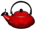 Le Creuset 1-3/5-Quart Zen Teakettle, Red
