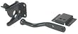 Battalion 1XMN7 Gate Latch, Steel, Black, L 4 19/32 In