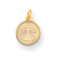 14k Baptism Charm - Measures 10x10mm