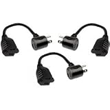 Cables Unlimited PWR-PSLIB-3 1-Foot Outlet Xtender Power Cord with Pass Through