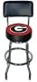 Georgia Bulldogs Single Rung Vinyl Bar Stool w/Back.