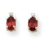 14k Diamond & Garnet/Diamond Earring XBE168